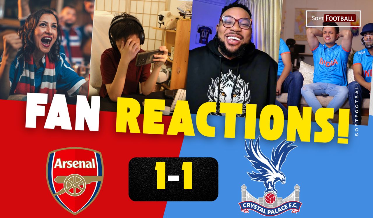 Arsenal v Palace Fan reactions. (Photo Credit: Softfootball Media).