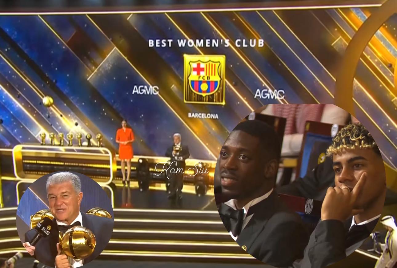 Barcelona Women Win Globe Soccer Award for Best Women’s Team - Photo Credit : Kam Siu, Facebook