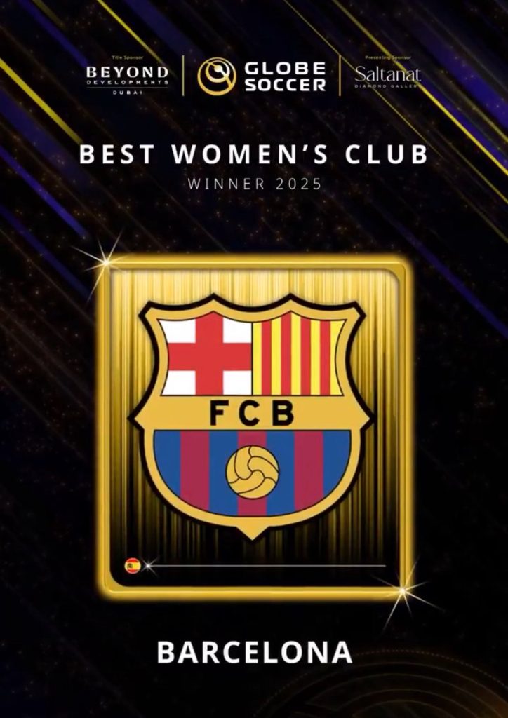 Barcelona Women Win Globe Soccer Award for Best Women’s Team - Photo Credit : oki_peter, Threads