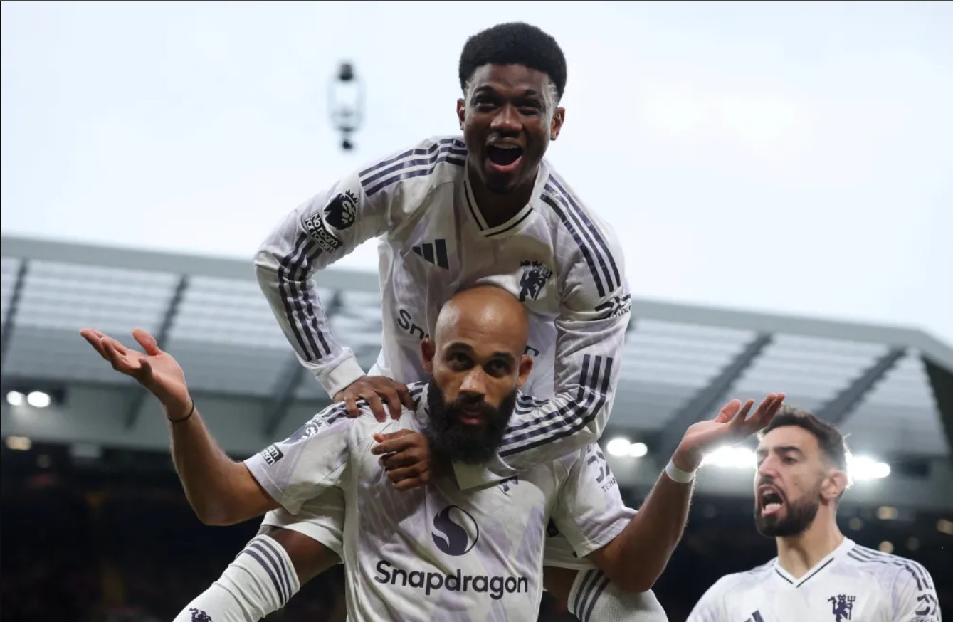 Bryan Mbeumo and Amad Diallo. (Photo Credit: Manchester United Media).