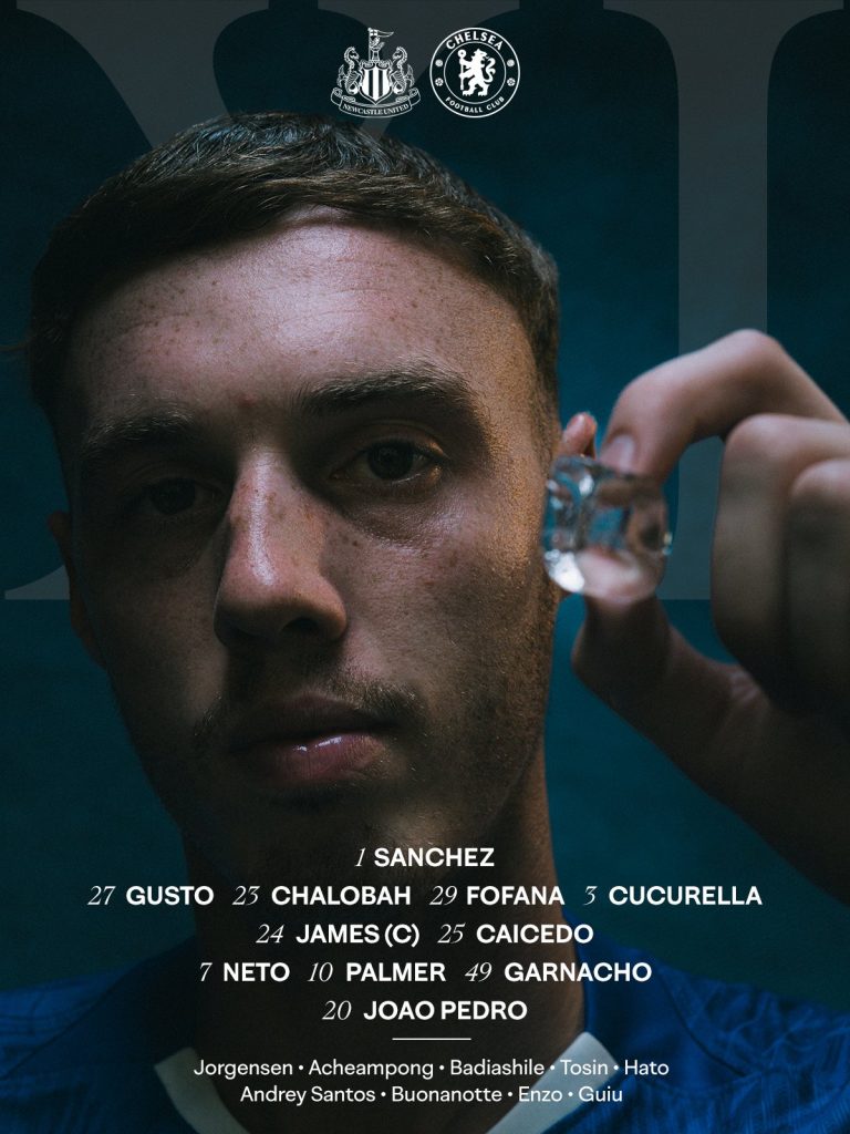 Chelsea Name Starting XI Against Newcastle as Palmer Starts - Photo Credit : Chelsea X