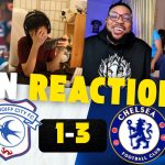 Cardiff v Chelsea fans reaction. (Photo Credit: Softfootball Media).