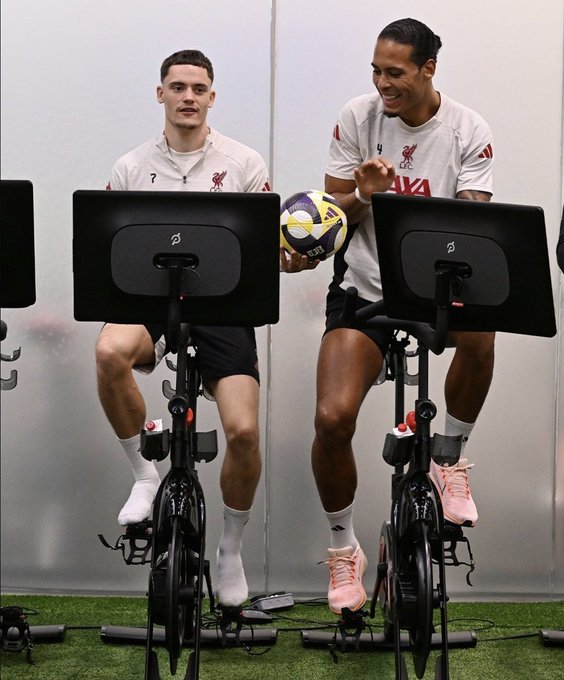 Van Dijk and Florian Wirtz (Photo Credit: Liverpool Media)