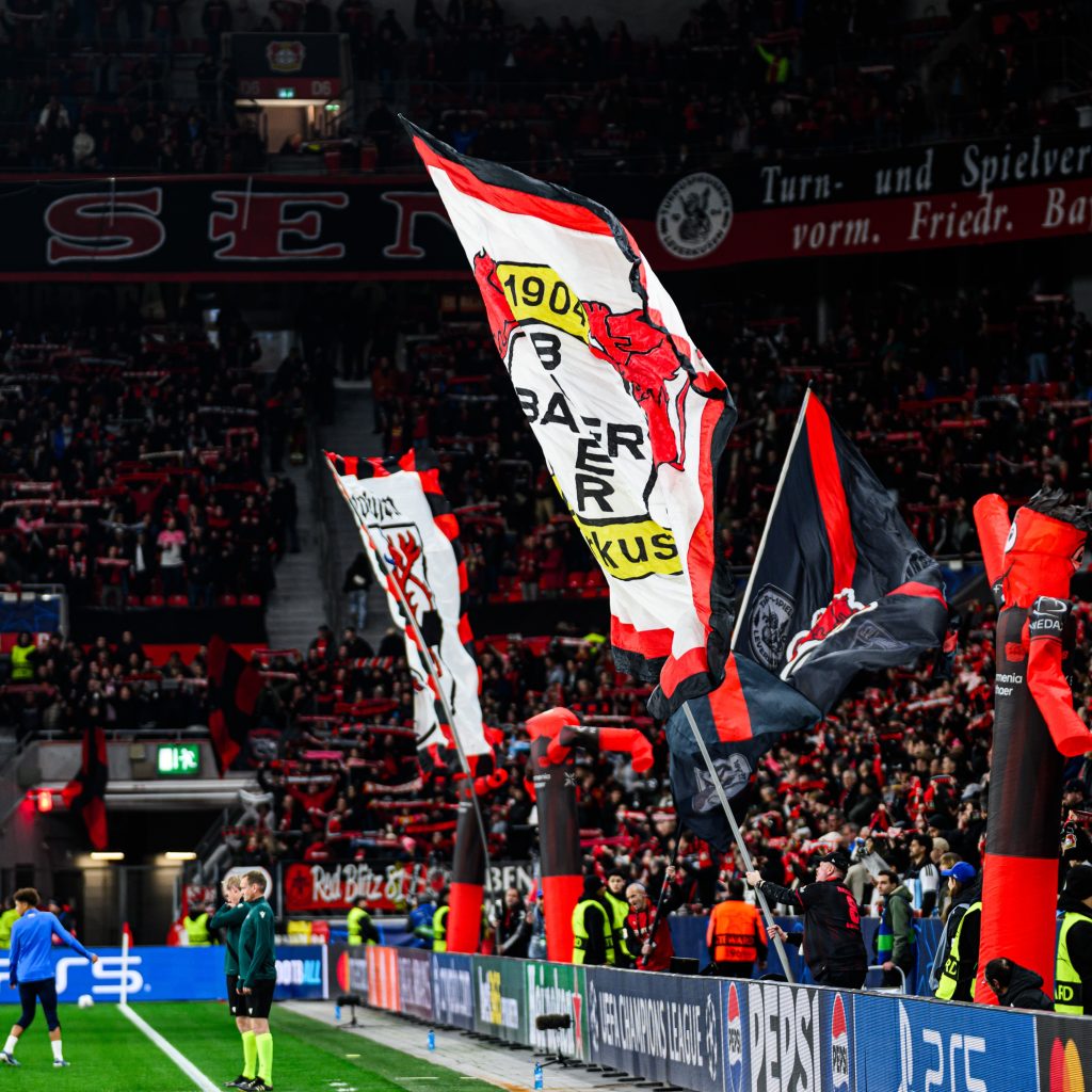 Leverkusen fans Celebrating (Photo Credit: Leverkusen via X)