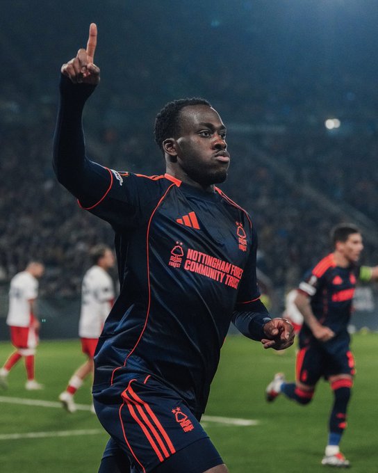 Arnaud Kali after the first goal (Photo Credit: Forest via X)