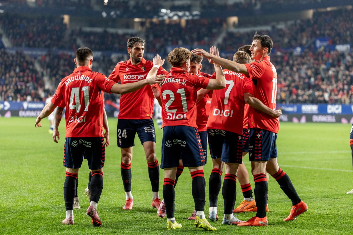 Osasuna players (Photo Credit: Osasuna via X)