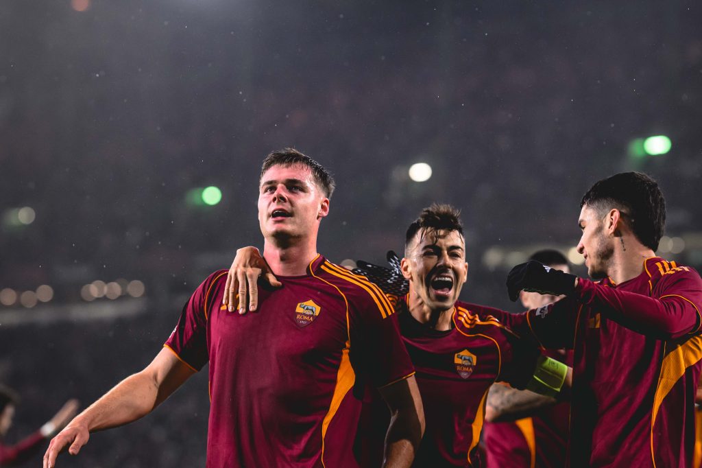 Roma Players Celebrating (Photo Credit: Roma Via X)