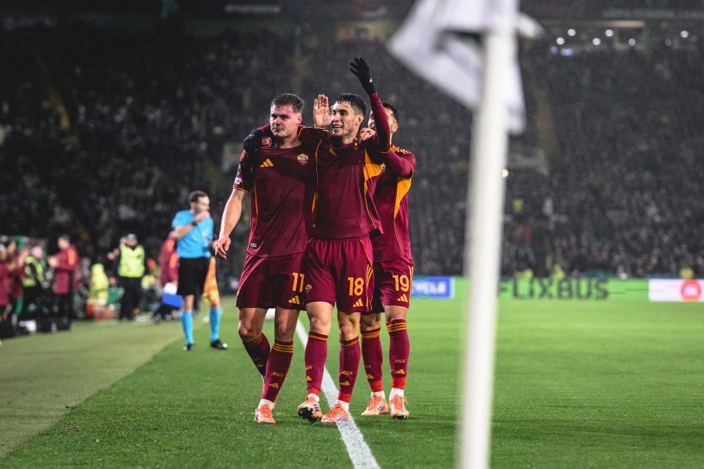 Roma Players Celebrating (Photo Credit: Roma Via X)
