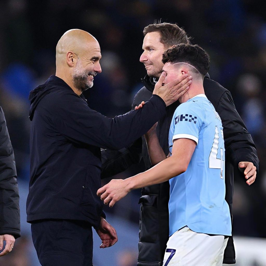 Pep Guardiola And Phil Foden (Photo Credit: Manchester City Media)