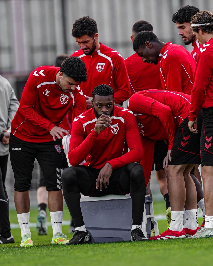 Samsunspor Players in training ahead of the game against Galatasary (Photo Credit: Samsunspor via X)