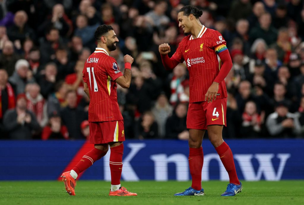 Van Dijk and Mohamed Salah (Photo Credit: Liverpool Media Via X)