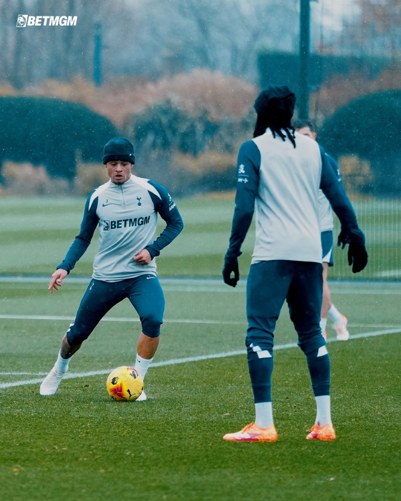 Spur players in Training (Photo Credit: Tottenham Hotspur via X)