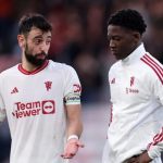 Bruno Fernandes and Kobbie Mainoo (Photo Credit: Fabrizio Romano via X)