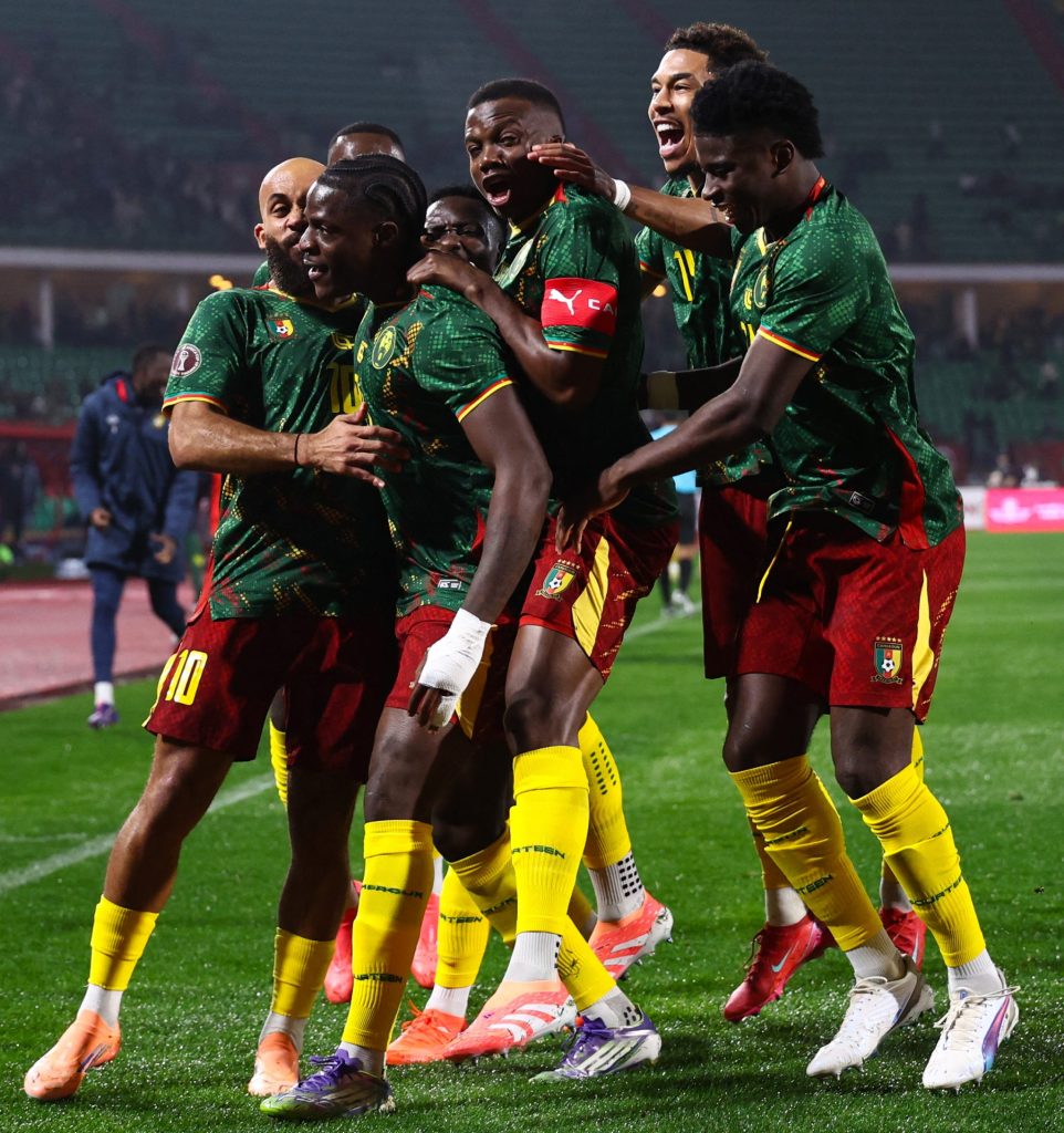 Etta Eyong and Cameroon Teammate Celebrating  (Photo Credit: Cameroon Media Via X)