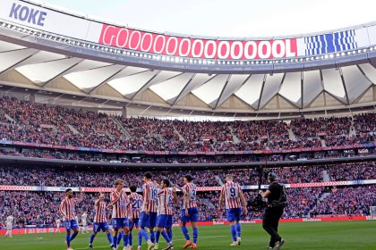 Atlético Madrid Players Celebrating (photo credit: Atlético Madrid via X)