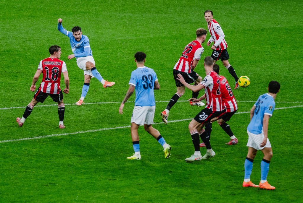 Ryan Cherki Scoring for Manchester City (Photo Credit: Manchester City via X)