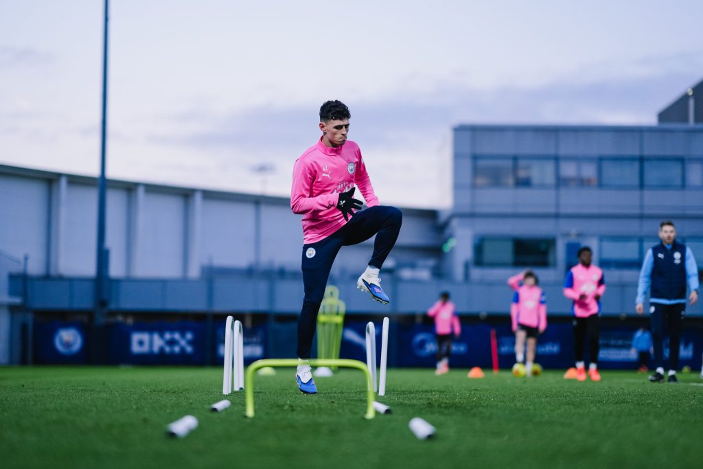 Manchester City players in training (Man City via X)