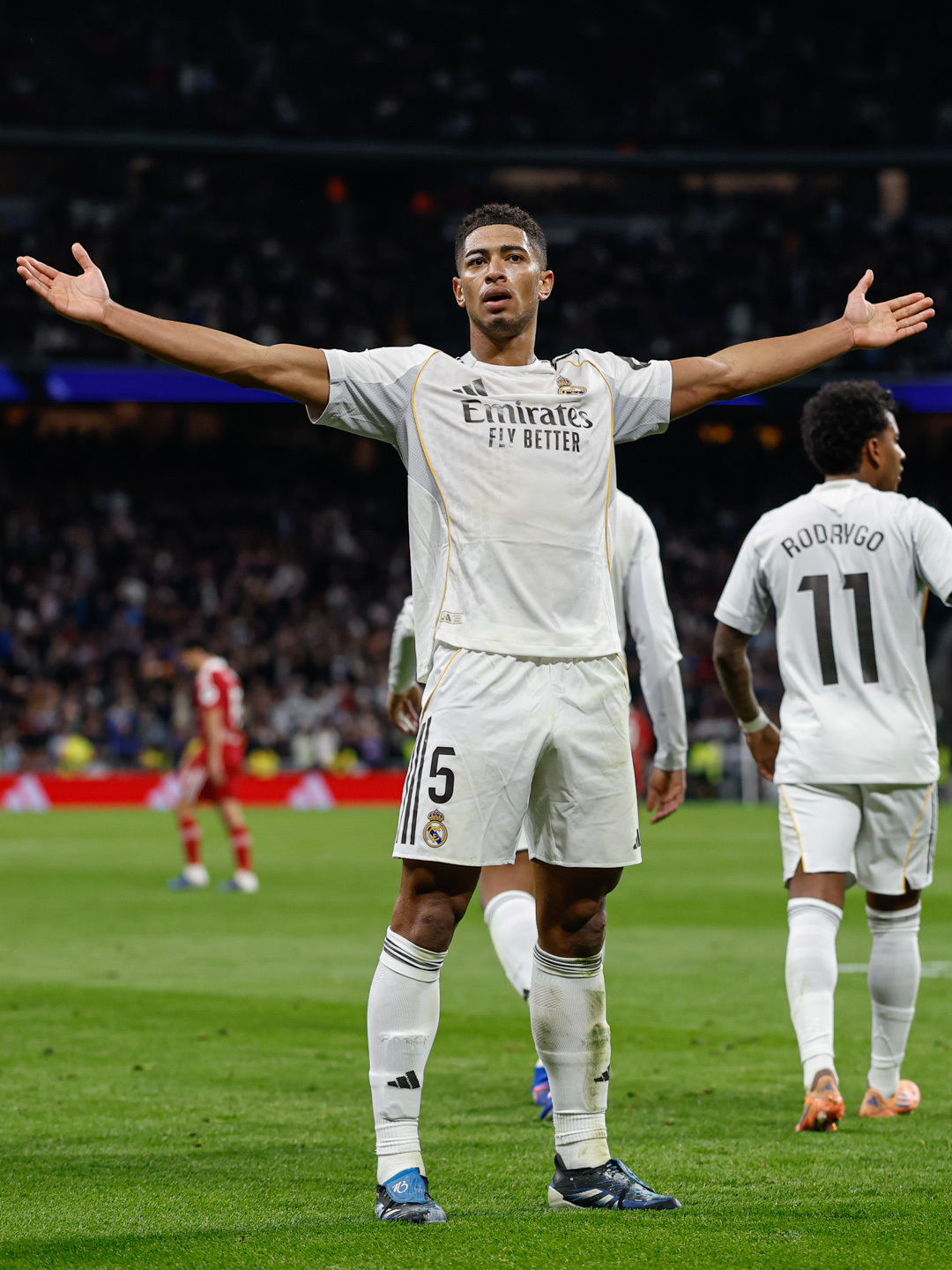 Jude Bellingham celebrate after scoring for Real Madrid (Photo Credit: Real Madrid via X)