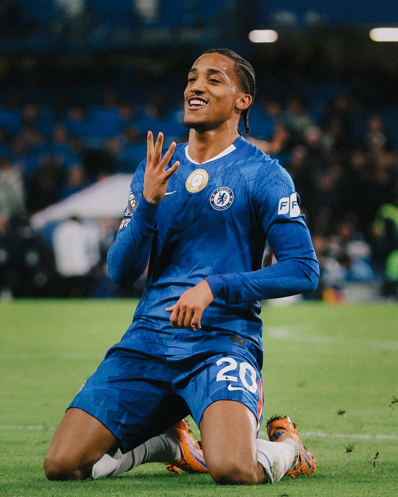 Joao Pedro after scoring for Chelsea (Photo Credit: Chelsea via X)