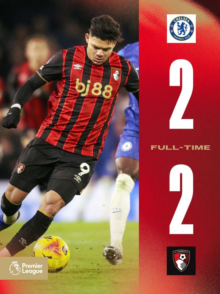 Match report for Chelsea vs Bournemouth (Photo Credit: Bournemouth via X)