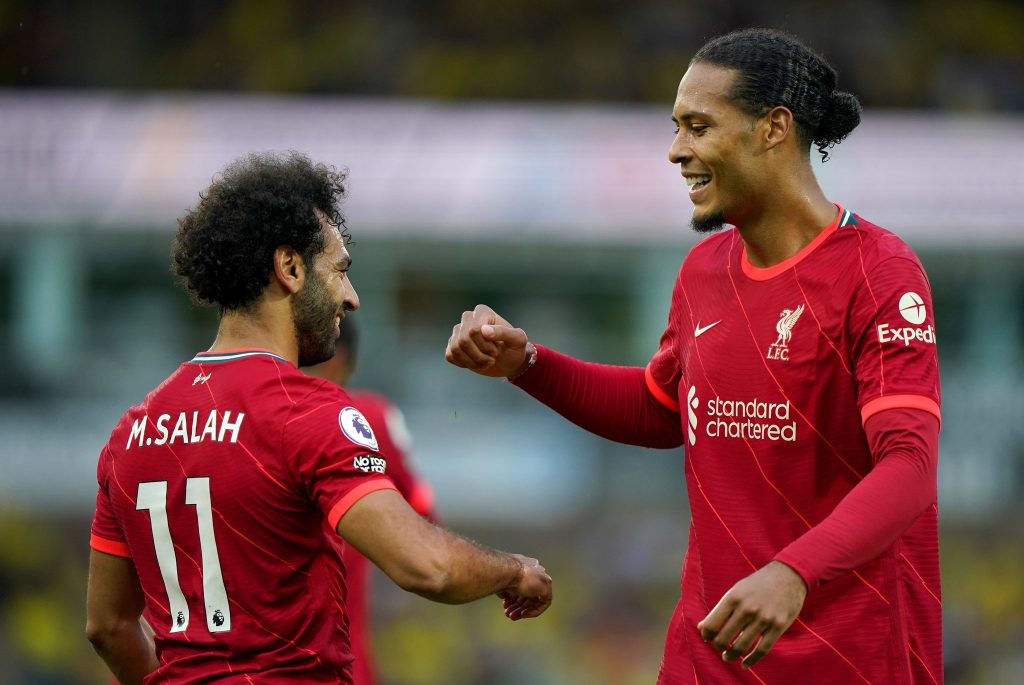 Van Dijk and Mohamed Salah (Photo Credit: Liverpool Media Via X)