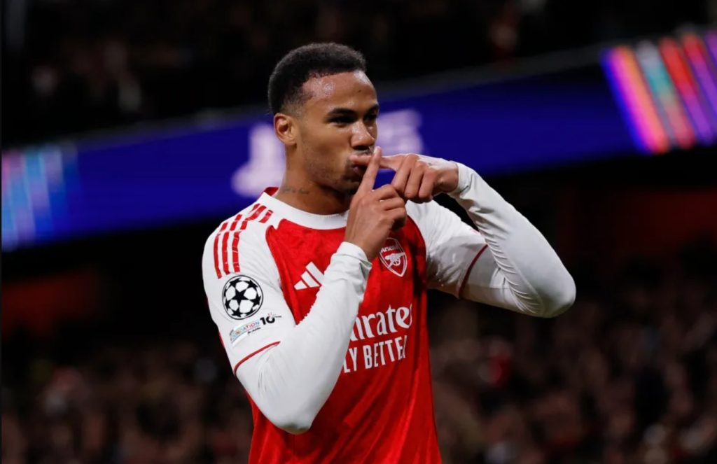 Gabriel Magalhães celebrates a goal. (Photo Credit: Arsenal Media).