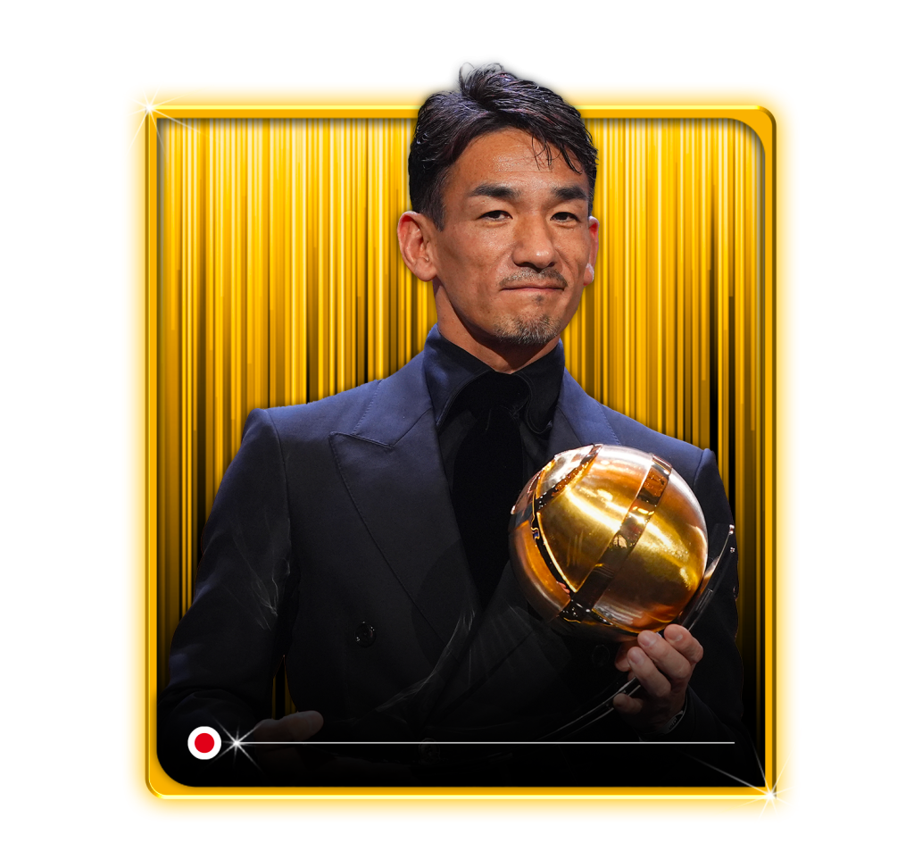 Hidetoshi Nakata Honoured With Globe Soccer Career Award at 2025 Ceremony in Dubai - Photo Credit : Globesoccer, Official Website