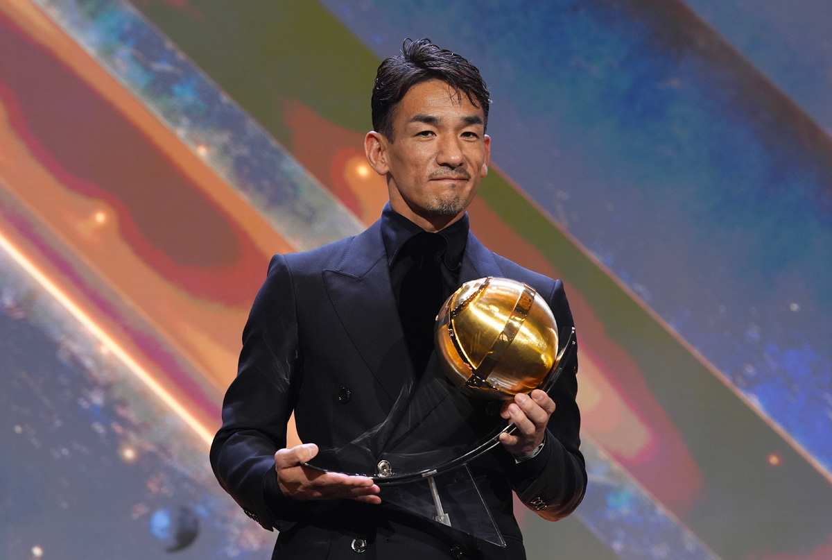 Hidetoshi Nakata Honoured With Globe Soccer Career Award at 2025 Ceremony in Dubai - Photo Credit : Globesoccer, Official Website