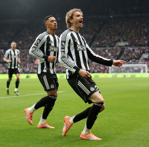 Nick Woltemade celebrates goal. (Photo Credit: Newcastle Media).