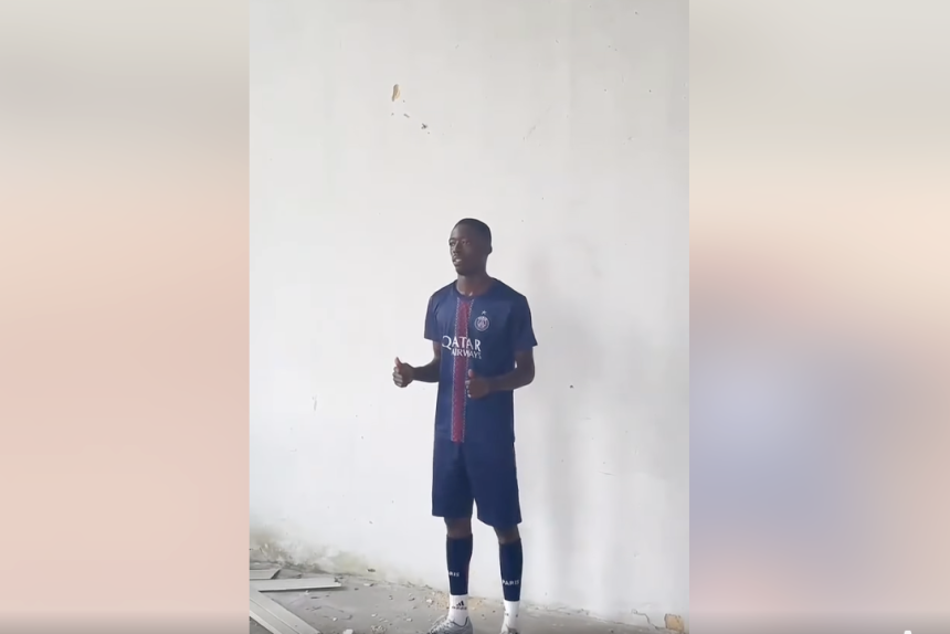 Ousmane Dembélé Look-Alike Video Shared on Facebook - Photo Credit : Juliet Bawuah, Facebook