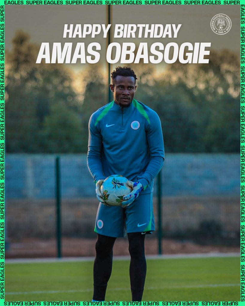 Super Eagles Celebrate Amas Obasogie on His 26th Birthday at AFCON 2025 - Photo Credit : Super Eagles, X