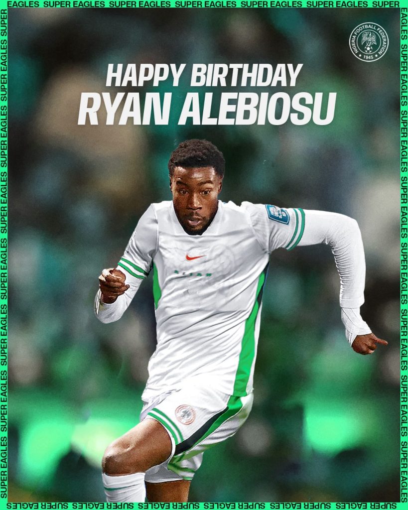 Super Eagles Celebrate Ryan Alebiosu’s 24th Birthday - Photo Credit : Super eagles X
