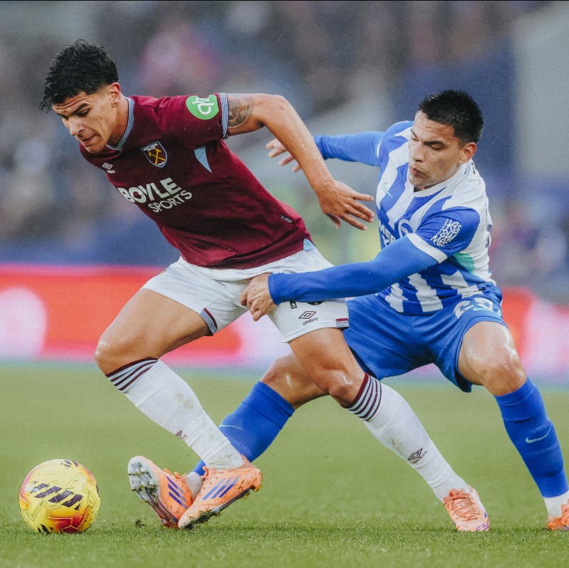 West Ham vs Brighton action. (Photo Credit: West Ham Media).