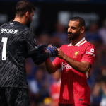 Allison and Mo Salah (Photo Credit: Liverpool via X)