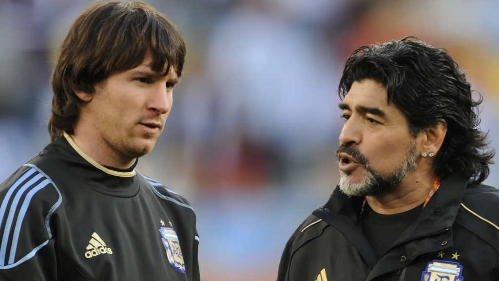 Diego Maradona and Lionel Messi (Photo Credit: FIFA website)