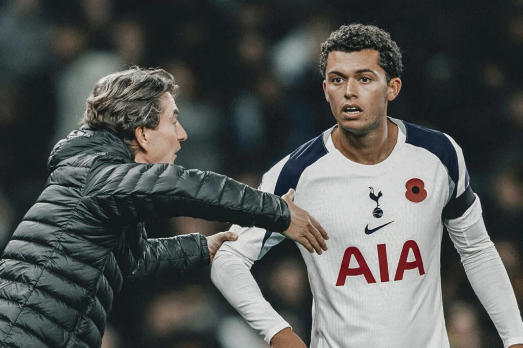 Thomas Frank and Brennan Johnson (Photo Credit: Tottenham Media via X)