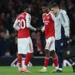 Cristhian Mosquera and Timber (Photo Credit: Arsenal Media Via X)