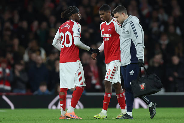Cristhian Mosquera and Timber (Photo Credit: Arsenal Media Via X)