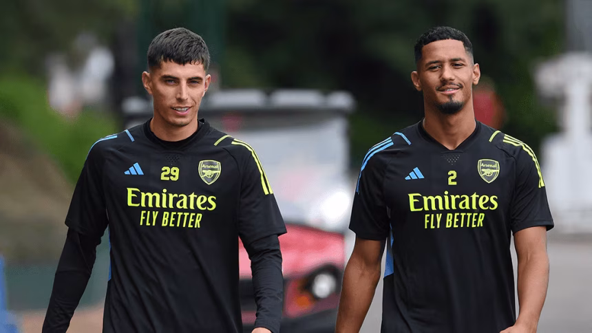 William Saliba and Kai Havertz (Photo Credit: Arsenal via X)
