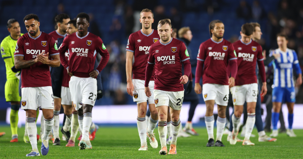 West Ham players after the game (Photo Credit: West ham via X)