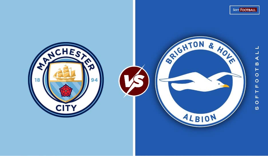 manchester city vs Brighton. (softfootball media)