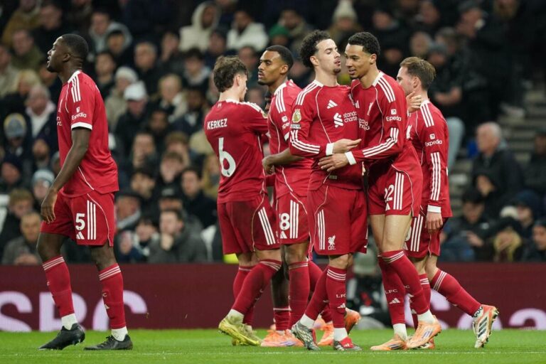 Liverpool players celebrate after scoring against Barnsley (Photo Credit: Liverpool Media)