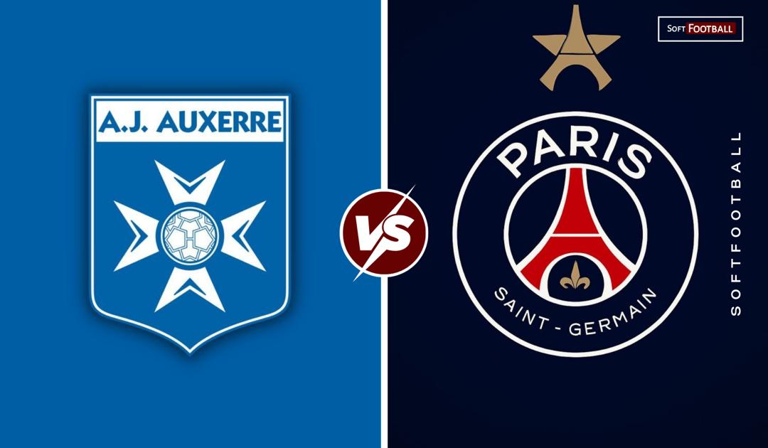 Auxerre vs psg. (Photo credit: Softfootball media)