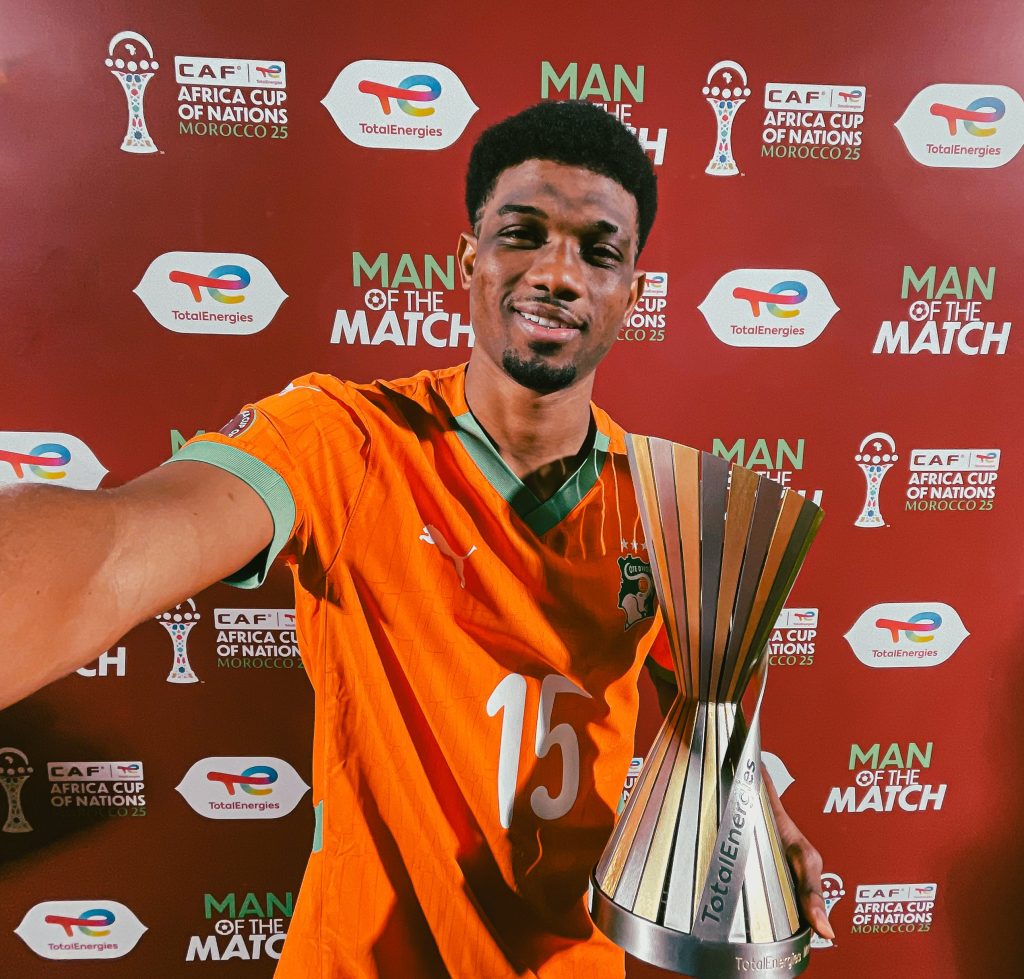 Amad Diallo is the TotalEnergies Man of the Match. (Photo Credit: CAF Media).