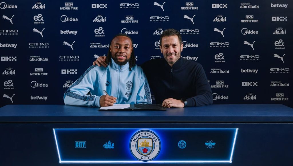 Antoine Semenyo. (Photo Credit: Manchester City Media).