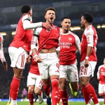 Ben White celebrating his goal against Chelsea (Photo Credit: Arsenal via X)