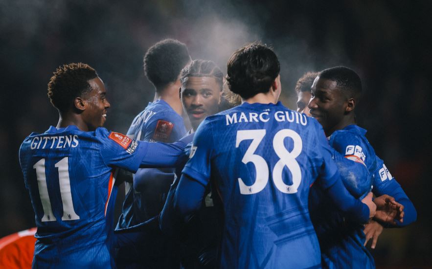 Chelsea players celebrate. (Photo Credit: Chelsea Media).