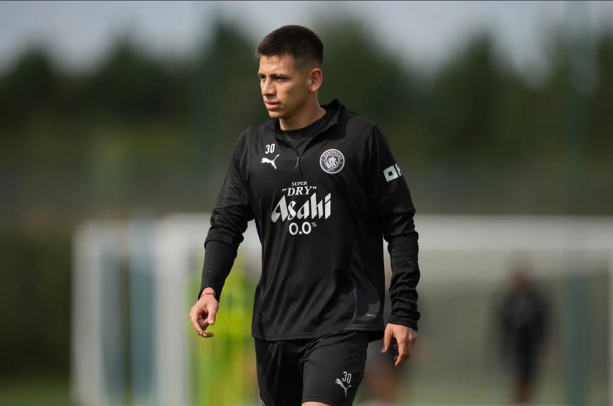 Claudio Echeverri. (Photo Credit: Manchester City Media).