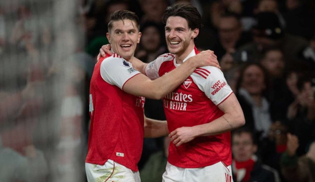 Declan Rice and Viktor Gyokeres. (Photo Credit: Fabrizio Romano Media).