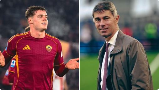 Evan Ferguson and Ricky Massara. (Photo Credit: Fabrizio Romano Media).